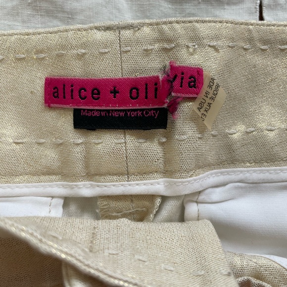 Alice and Olivia Gold Pants - Picture 2 of 5